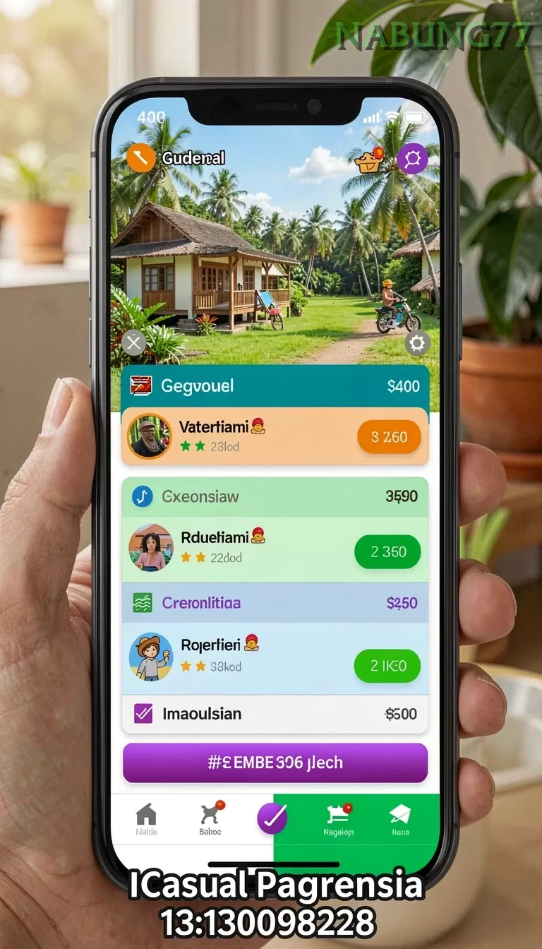 Cuplikan layar XXX777 — menu navigasi